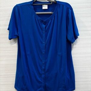 Renova Mastectomy Recovery Top with Drain Pockets Snap Closure size Large